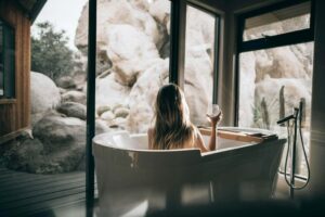 Woman in bathtub